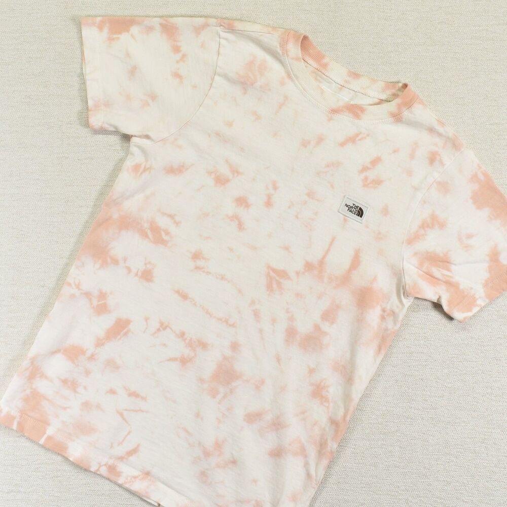 The North Face Tie Dye Tonal Tee Womens XS Pink Sand Patch Short Sleeve Shirt